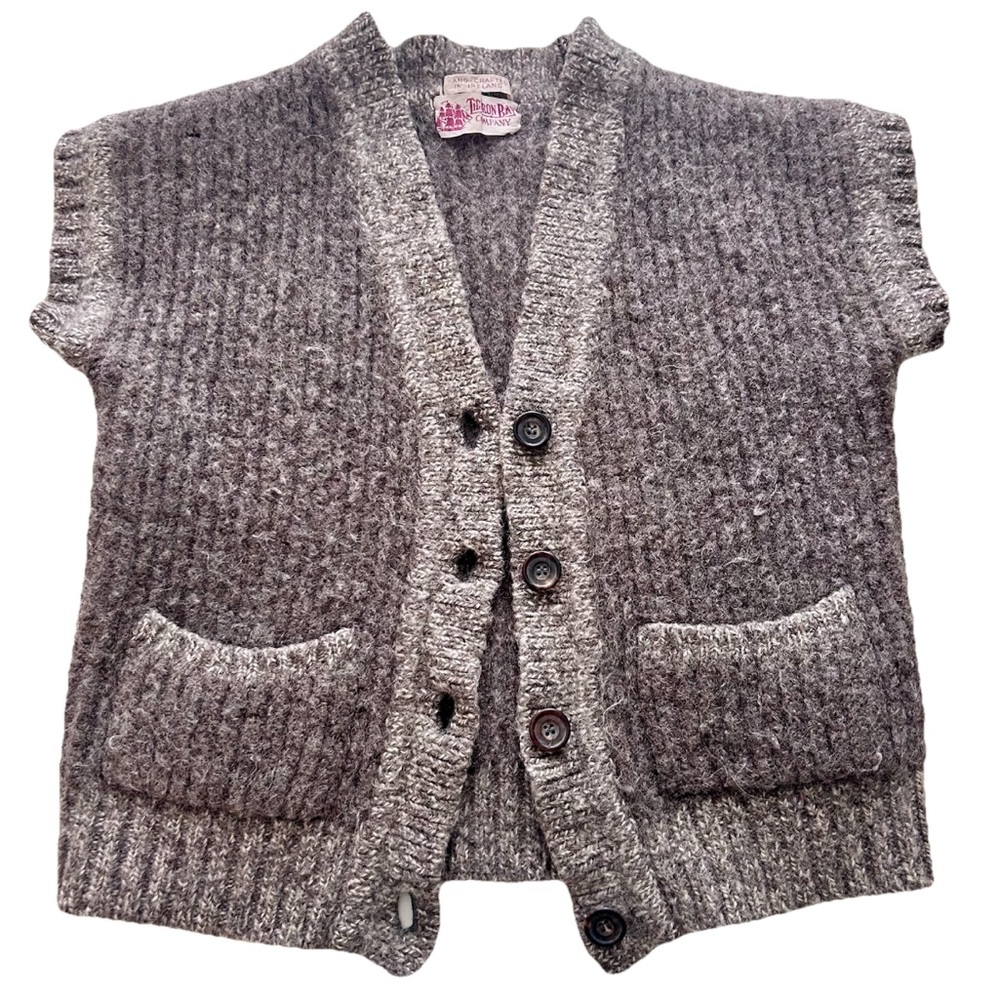 Vintage Inis Meáin Pure New Wool Vest Hand Loomed Aran Islands Ireland Size 34